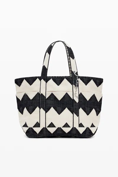 DESIGUAL MEDIUM ZIGZAG TWILL BAG