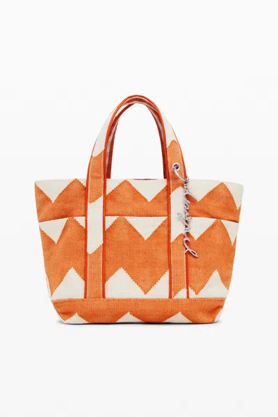 DESIGUAL MEDIUM ZIGZAG TWILL BAG