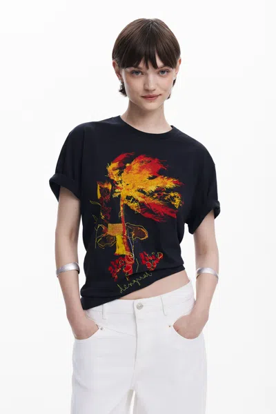 DESIGUAL ヤシの木のTシャツ