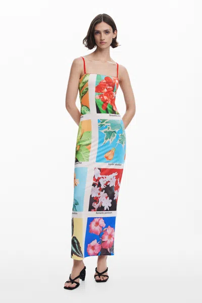 DESIGUAL TYLER MCGILLIVARY POSTCARD MAXI DRESS