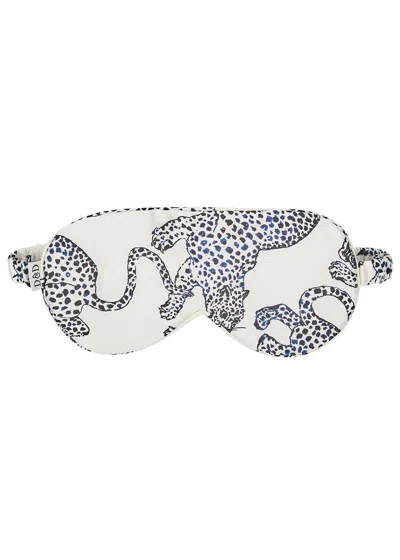 DESMOND & DEMPSEY DESMOND & DEMPSEY THE JAG PRINTED SILK EYE MASK