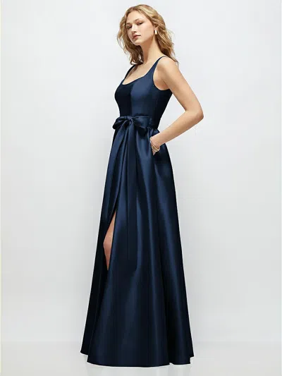 DESSY COLLECTION SCOOP-NECK TANK BODICE MAXI DRESS WITH FULL SKIRT