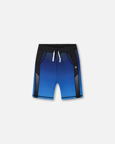 DEUX PAR DEUX DEUX PAR DEUX BOY'S ATHLETIC SHORTS BLUE AND BLACK