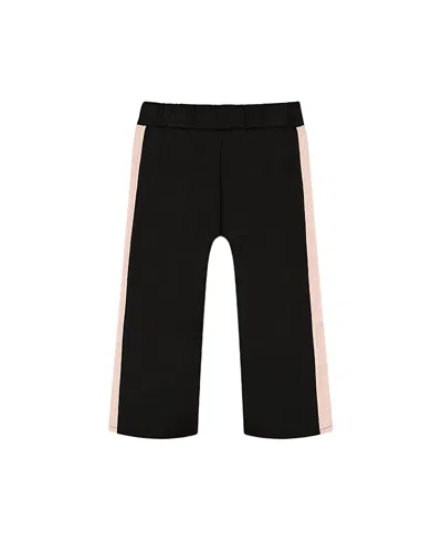 DEUX PAR DEUX DEUX PAR DEUX GIRLS' CROPPED WIDE LEG PANT WITH CONTRAST BAND - LITTLE KID