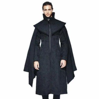 DEVIL FASHION STEAMPUNK MEN CLOAK DETACHABLE SLEEVE COATS PUNK PARTY DARK BAT CAPE OVERCOATS