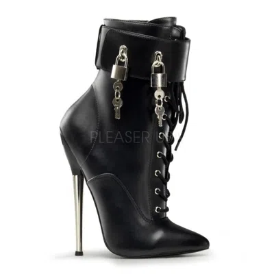 DEVIOUS DEVIOUS STIEFELETTEN DAGGER-1023 SCHWARZ KUNSTLEDER