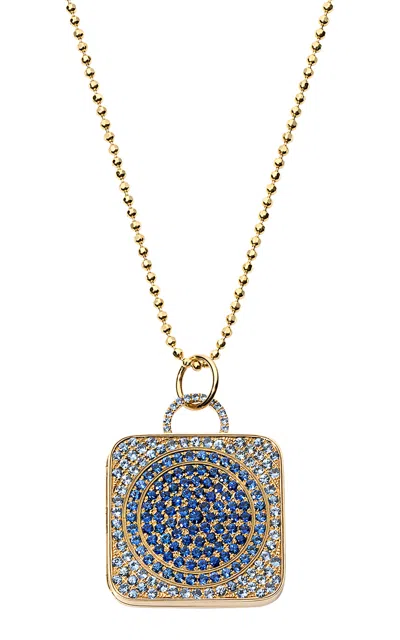 DEVON WOODHILL 18K YELLOW GOLD DENIM DELUXE PILLOW LOCKET NECKLACE