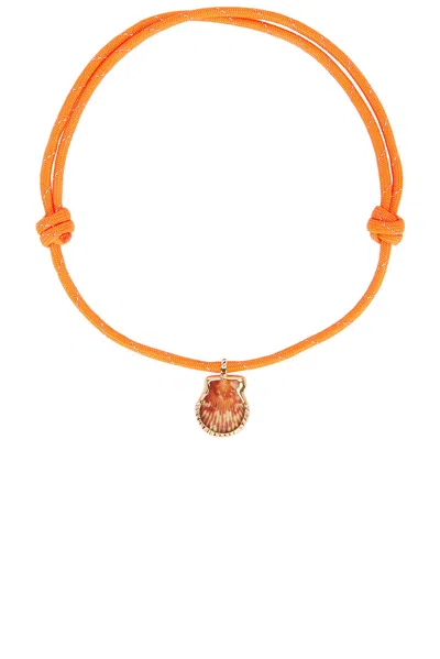 DEZSO BY SARA BELTR?N NATURAL CLAM 18K ROSE GOLD SURF CORD NECKLACE