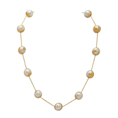 DHWANI BANSAL WOMEN'S GOLD / WHITE GOLD SELENE NECKLACE WITH BAROQUE PEARLS