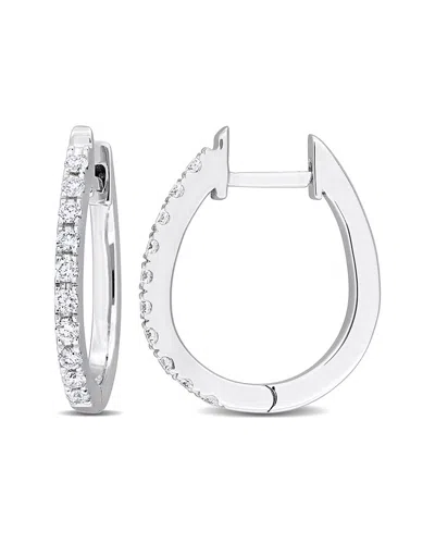 DIAMOND SELECT CUTS DIAMOND SELECT CUTS 14K 0.20 CT. TW. DIAMOND HUGGIE CLIP-ON HOOPS