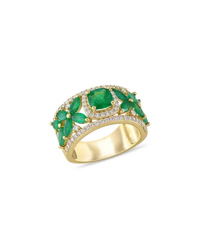 DIAMOND SELECT CUTS 14K 2.54 CT. TW. DIAMOND & EMERALD RING