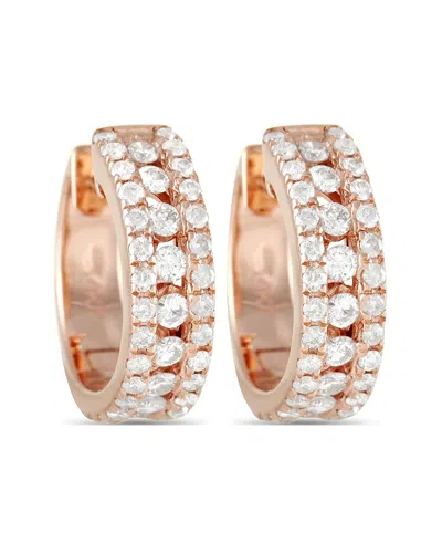 DIAMOND SELECT CUTS 14K ROSE GOLD 1.00 CT. TW. DIAMOND HOOPS