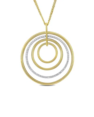 DIAMOND SELECT CUTS DIAMOND SELECT CUTS 14K TWO-TONE 1.26 CT. TW. DIAMOND CIRCLE NECKLACE (AUTHENTIC PRE-OWNED)