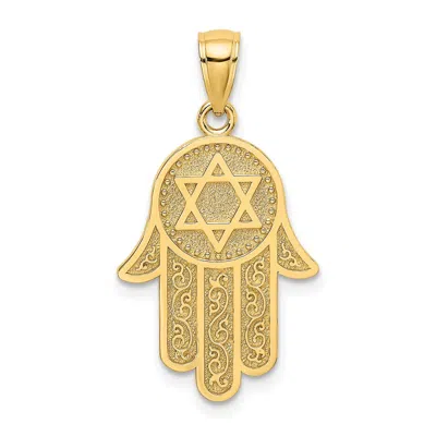 DIAMOND2DEAL 10K YELLOW GOLD HAMSA STAR OF DAVID CHARM