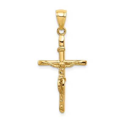 DIAMOND2DEAL 10K YELLOW GOLD INRI CRUCIFIX PENDANT