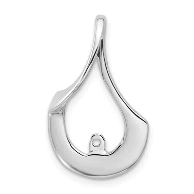 DIAMOND2DEAL 14K WHITE GOLD PEG SET SLIDE MOUNTING