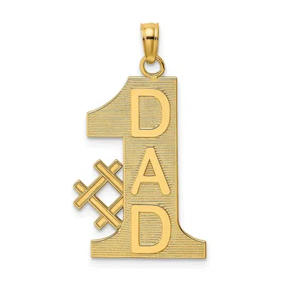 DIAMOND2DEAL 14K YELLOW GOLD #1 DAD CHARM