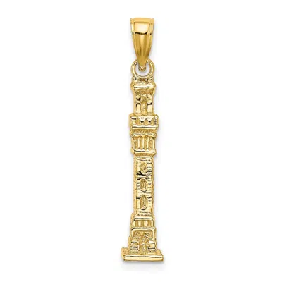 DIAMOND2DEAL 14K YELLOW GOLD 3D PILGRIM MEMORIAL MONUMENT CHARM