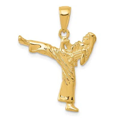 DIAMOND2DEAL 14K YELLOW GOLD GIRL KARATE CHARM