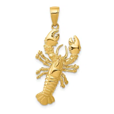 DIAMOND2DEAL 14K YELLOW GOLD LOBSTER PENDANT