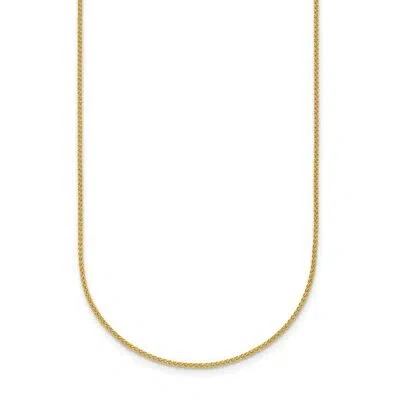 DIAMOND2DEAL 18K YELLOW GOLD POLISHED 1.1MM SOLID WHEAT 24 INCH CHAIN GIFT FOR WOMEN
