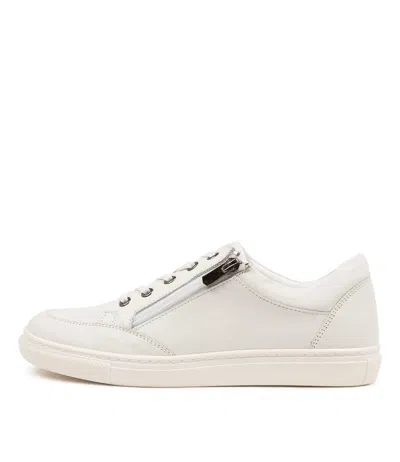 DIANA FERRARI DIANA FERRARI COTTING WHITE LEATHER WOMENS SHOES CASUAL SNEAKERS CASUAL