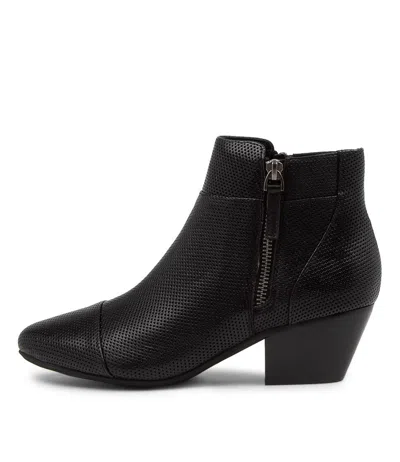 DIANA FERRARI DIANA FERRARI IDENT BLACK LEATHER BOOTS BH WOMENS SHOES CASUAL BOOTS ANKLE