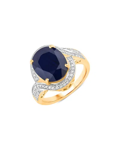 DIANA M. DIANA M. 14K 6.52 CT. TW. DIAMOND & BLUE SAPPHIRE RING