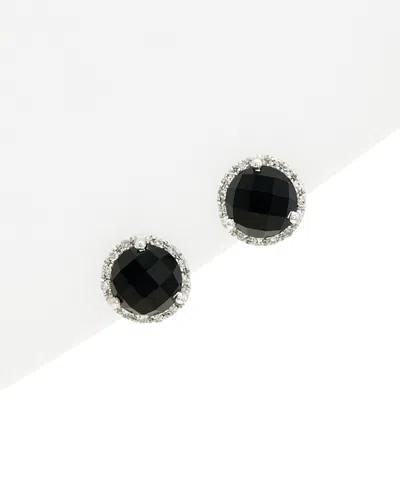 DIANA M. DIANA M. FINE JEWELRY 14K 3.07 CT. TW. DIAMOND & AGATE STUDS