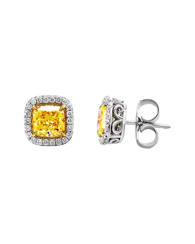 DIANA M. DIANA M. FINE JEWELRY 18K & PLATINUM 4.42 CT. TW. DIAMOND STUDS