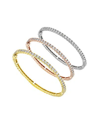 DIANA M. DIANA M. FINE JEWELRY 18K TRI-COLOR 10.60 CT. TW. DIAMOND BANGLE SET