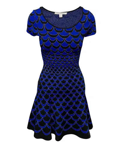 DIANE VON FURSTENBERG DIANE VON FURSTENBERG ALINA DRESS IN BLUE RAYON
