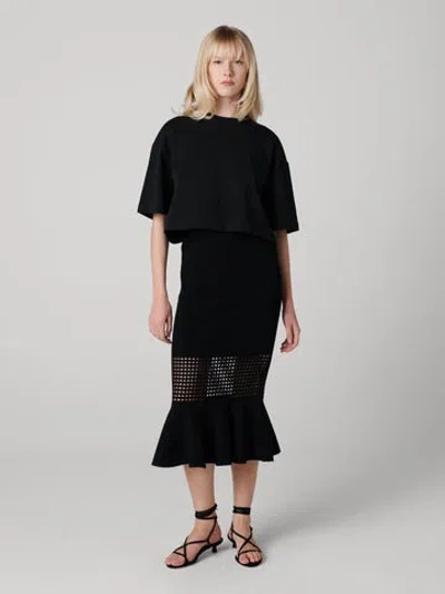 DIANE VON FURSTENBERG GEORGIA EYELET KNIT SKIRT