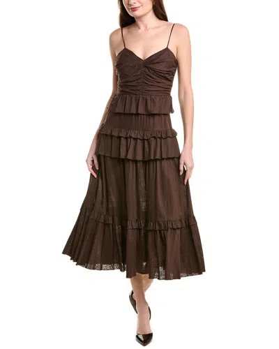 DIANE VON FURSTENBERG DIANE VON FURSTENBERG KALI LINEN-BLEND MIDI DRESS