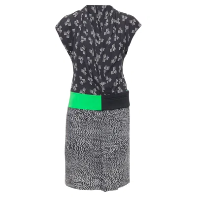 DIANE VON FURSTENBERG DIANE VON FURSTENBERG MULTI PRINT SILK BLEND WRAP DRESS