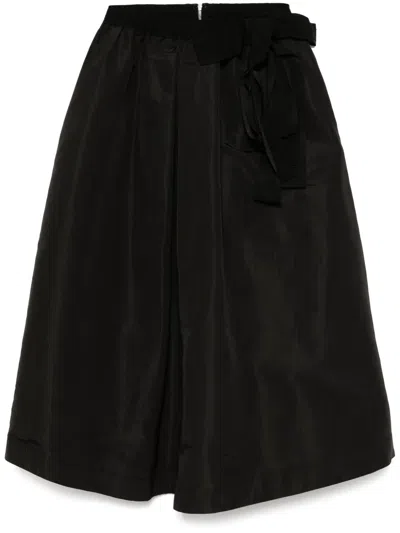 DICE KAYEK BOW-DETAIL SILK MIDI SKIRT
