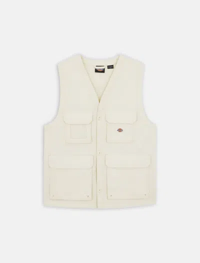 DICKIES JACKETS AND JACKETS MAN DICKIES FISHERSVILLE VEST DK0A4YQP F90 WHTECAP GRAY