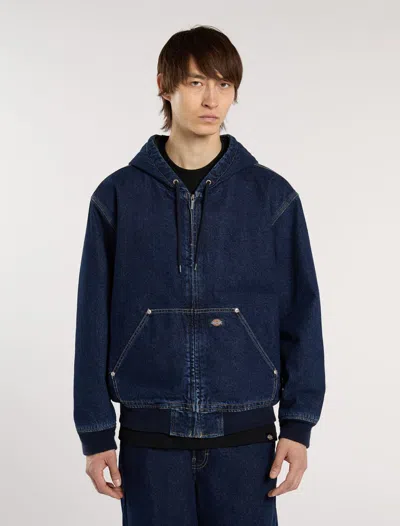 DICKIES JACKETS AND JACKETS MAN DICKIES HILHAM HOODED JKT - DK0A87OA0DD1 DARK DENIM