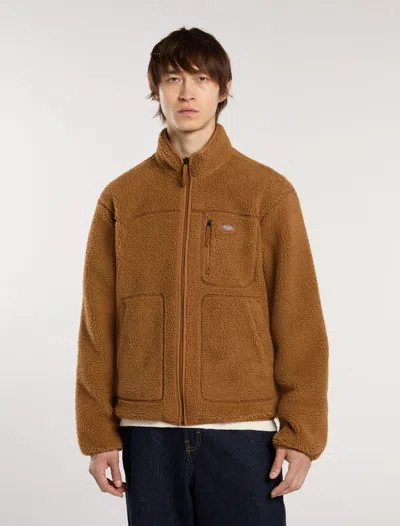 DICKIES JACKETS AND JACKETS MAN DICKIES MOUNT HOPE FLEECE - DK0A4YEE0BD1 BROWN DUCK