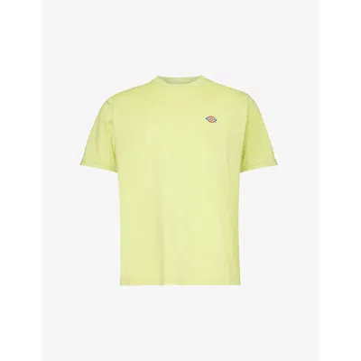 DICKIES DICKIES MEN'S PALE GREEN MAPLETON BRAND-PRINT COTTON-JERSEY T-SHIRT