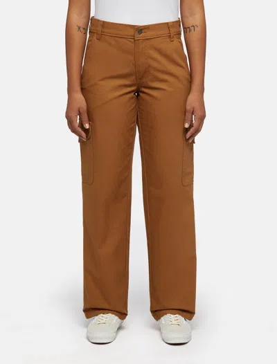DICKIES WOMEN'S TROUSERS DICKIES DUCK CANVAS CARGO W - DK0A864S 0BD BROWN DUCK
