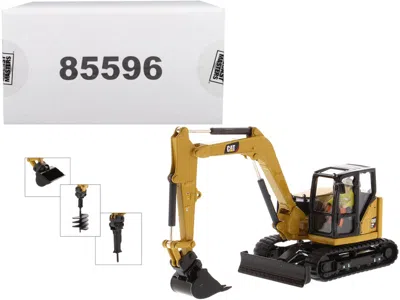 DIECAST MASTERS CAT CATERPILLAR 308 CR NEXT GENERATION MINI HYDRAULIC EXCAVATOR WITH WORK TOOLS AND OPERATOR "HIGH L