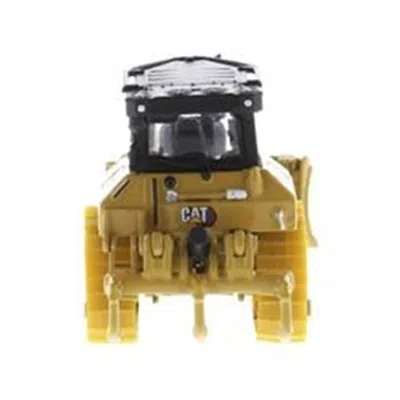 DIECAST MASTERS CAT CATERPILLAR D5 TYPE DOZER YELLOW WITH FINE GRADING UNDERCARRIAGE & FOLDABLE BLADE HIGH LINE SERI