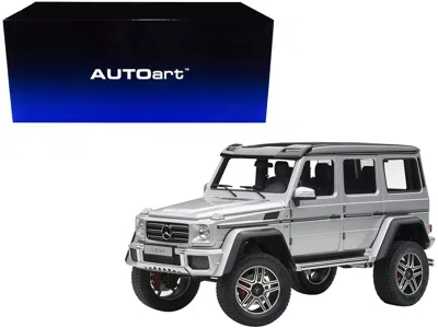 DIECAST MODEL AUTOART MERCEDES BENZ G500 4X4 2 SILVER 1/18 MODEL CAR BY AUTOART