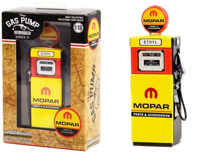 DIECAST MODEL GREENLIGHT 1951 WAYNE 505 GAS PUMP "MOPAR PARTS & ACCESSORIES" YELLOW "VINTAGE GAS PUMPS" SERIES 11 1/18 DIECAS