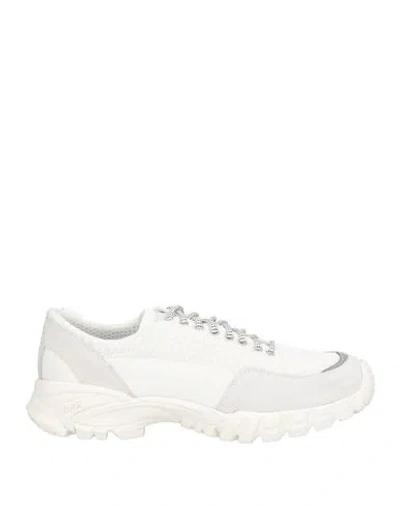 DIEMME DIEMME MAN SNEAKERS OFF WHITE SIZE 8 LEATHER, TEXTILE FIBERS