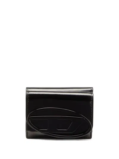DIESEL 1DR PATENT-LEATHER WALLET