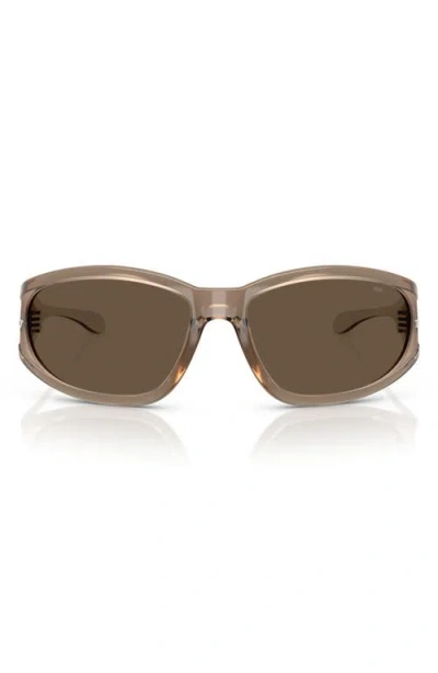 DIESEL DIESEL® 65MM OVERSIZE WRAP SUNGLASSES