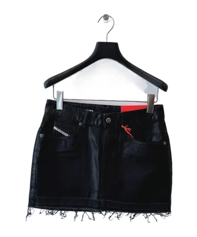 DIESEL DIESEL DE-RON FRAYED HEM MINI SKIRT
