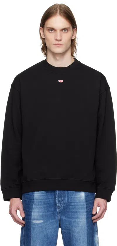 DIESEL BLACK S-BOXT-DIV SWEATSHIRT